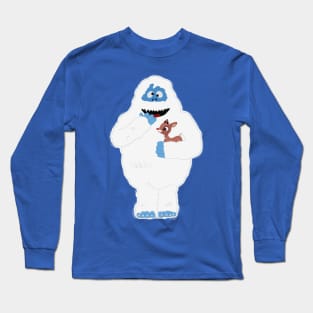 Classic Christmas Abominable Snowman with Rudolph © GraphicLoveShop Long Sleeve T-Shirt